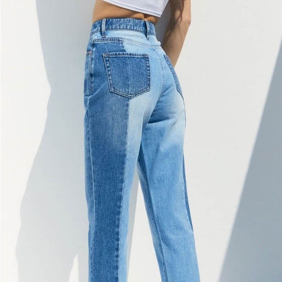 Pacsun High Rise Straight Two Toned Jeans - Picture 2 of 5